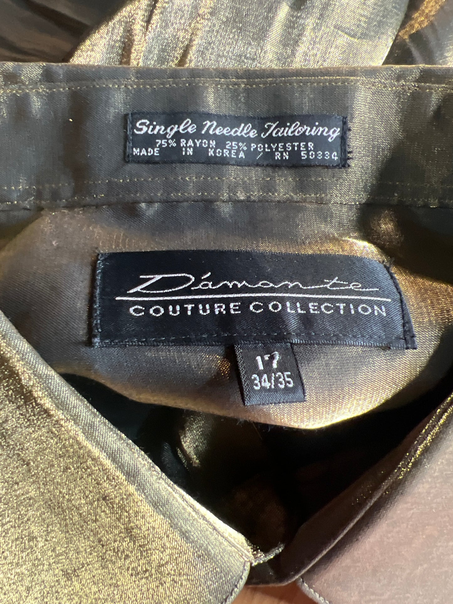 90s Diamanté Metallic Shirt.    L