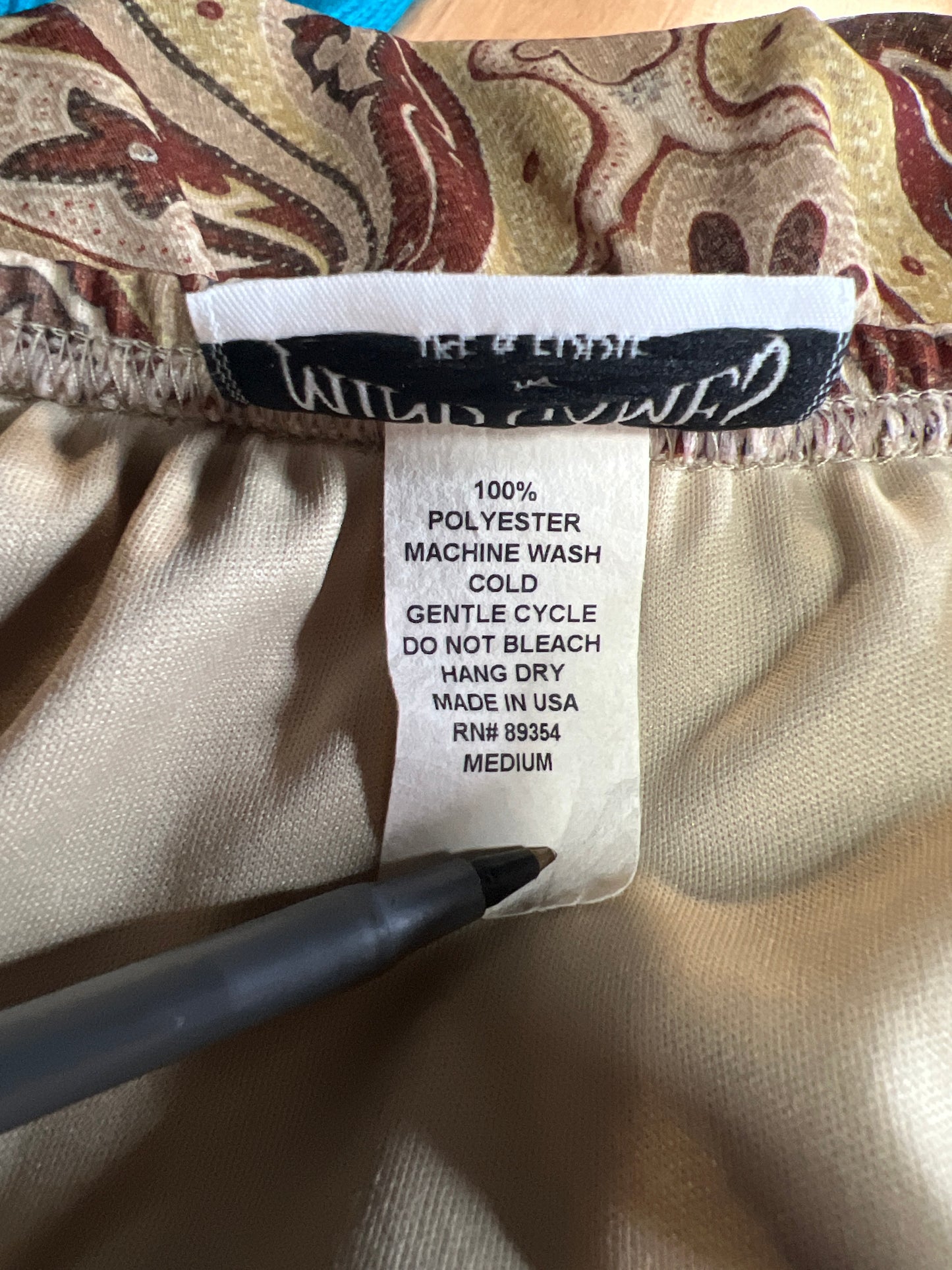 Y2K USA Mind Games Paisley Skirt M