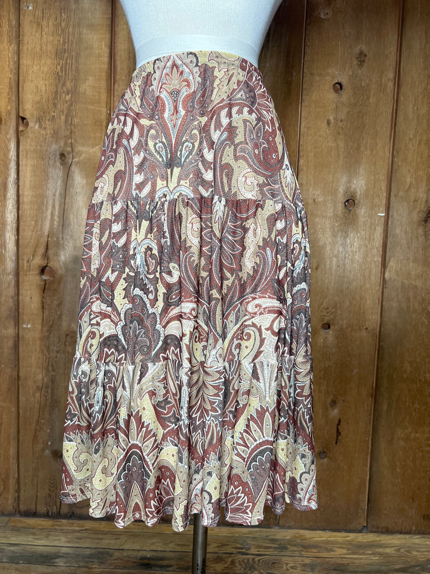 Y2K USA Mind Games Paisley Skirt M