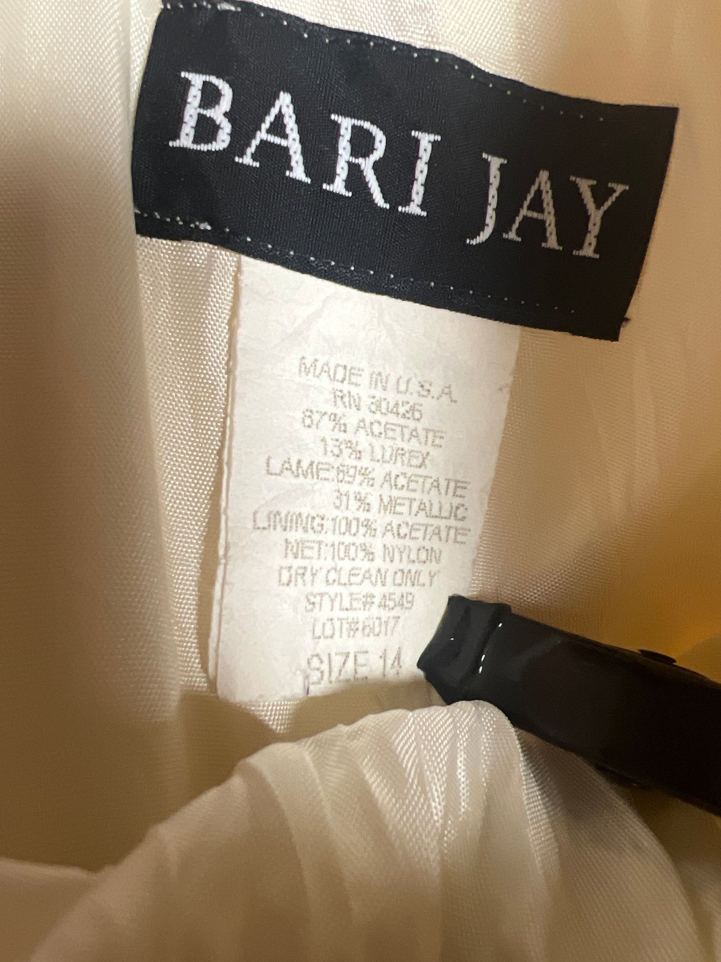 90s BariJay Golden Corset Gown W28