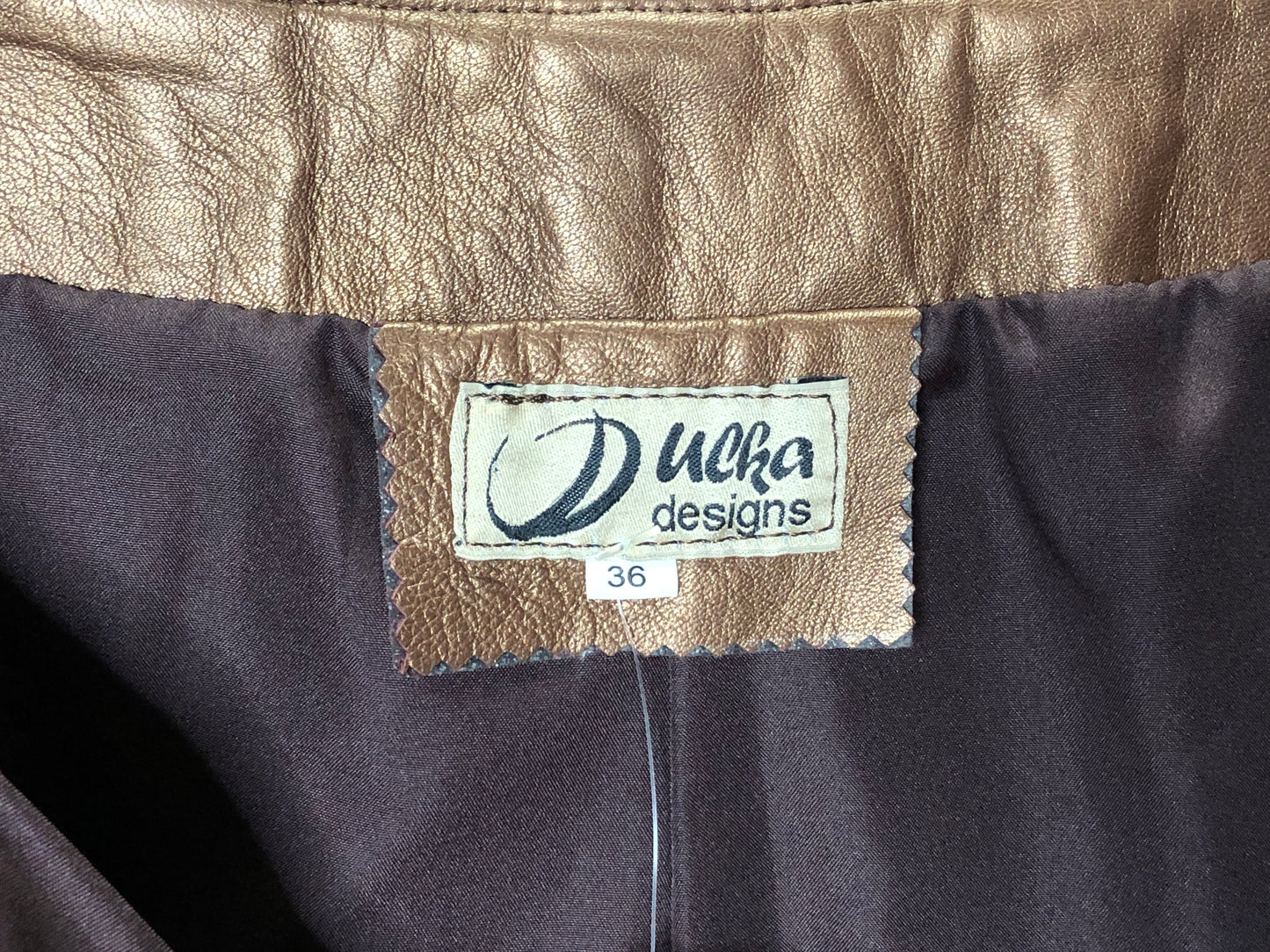 90s Bronze Leather Pants NWT w31