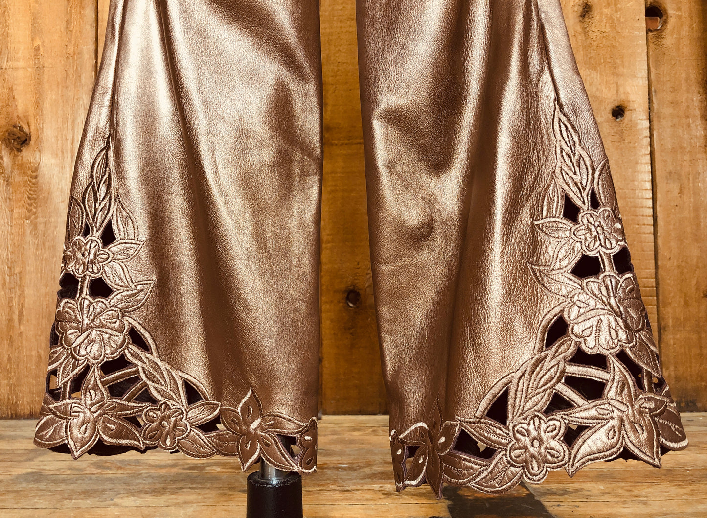90s Bronze Leather Pants NWT w31