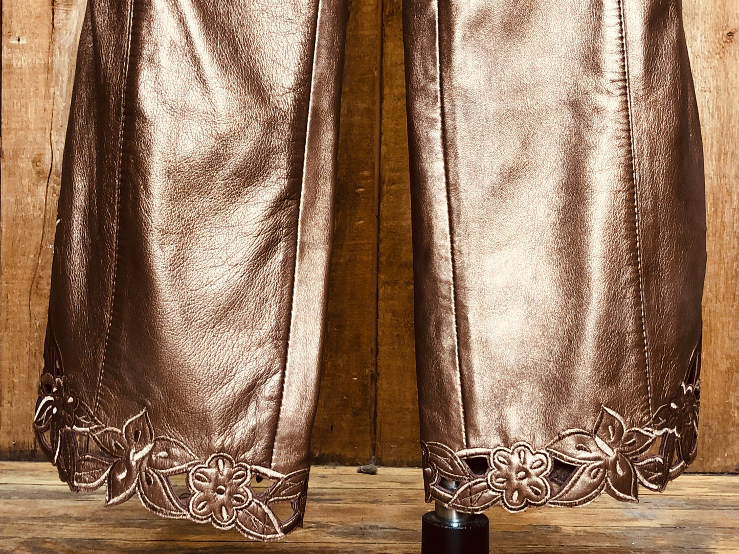 90s Bronze Leather Pants NWT w31