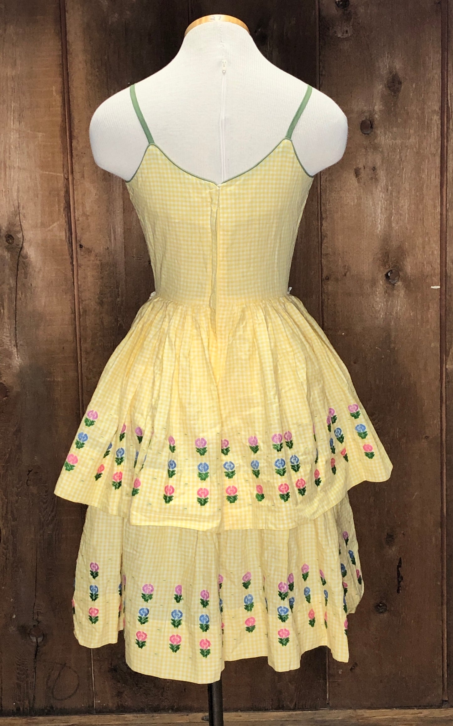 50s Toby Lane Gingham Tier Dress w26