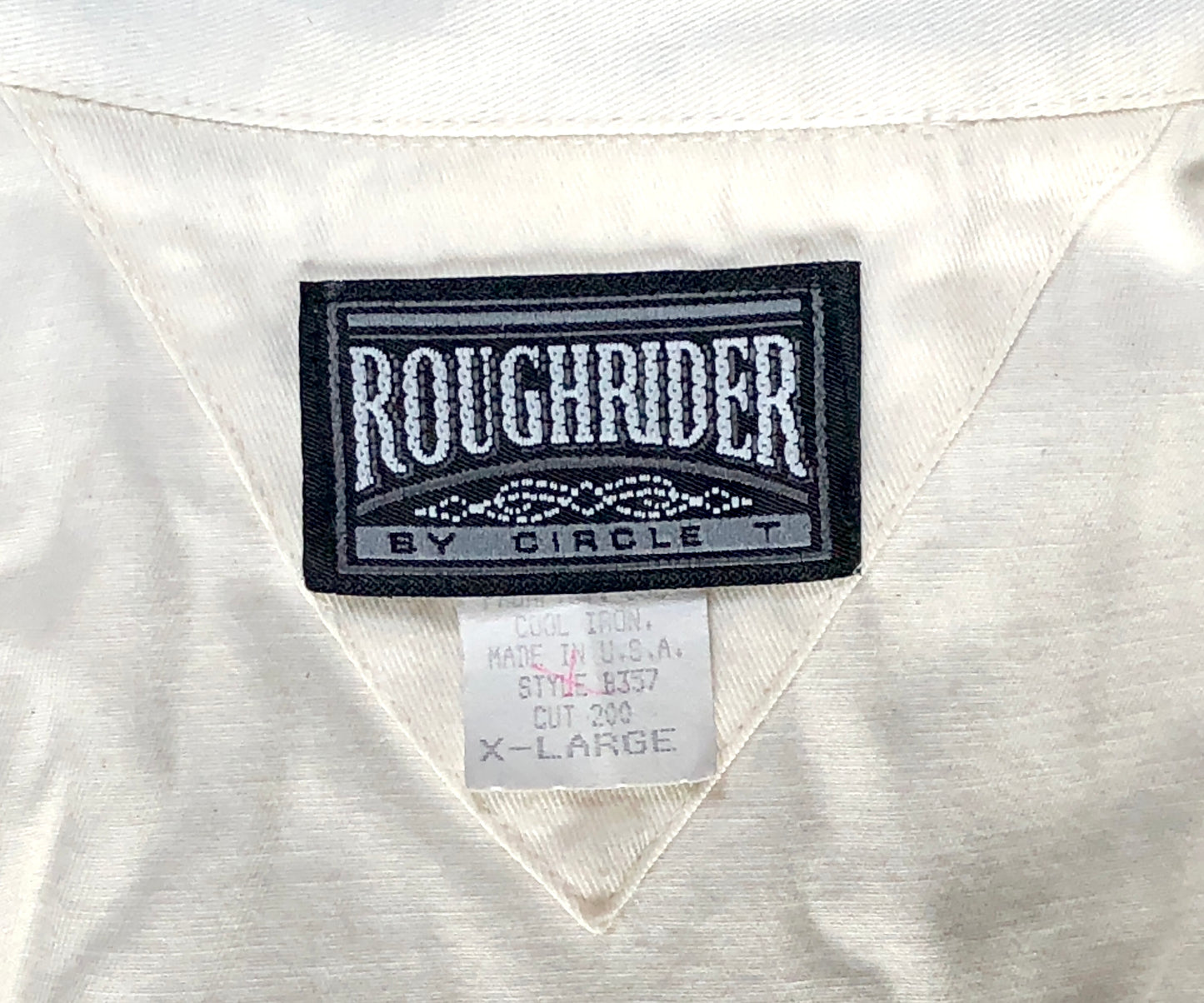 90s Rough Rider Stripe Sleeves Shirt    XL