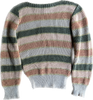 80s Bago USA Tinsel Pastels Striped Sweater      S