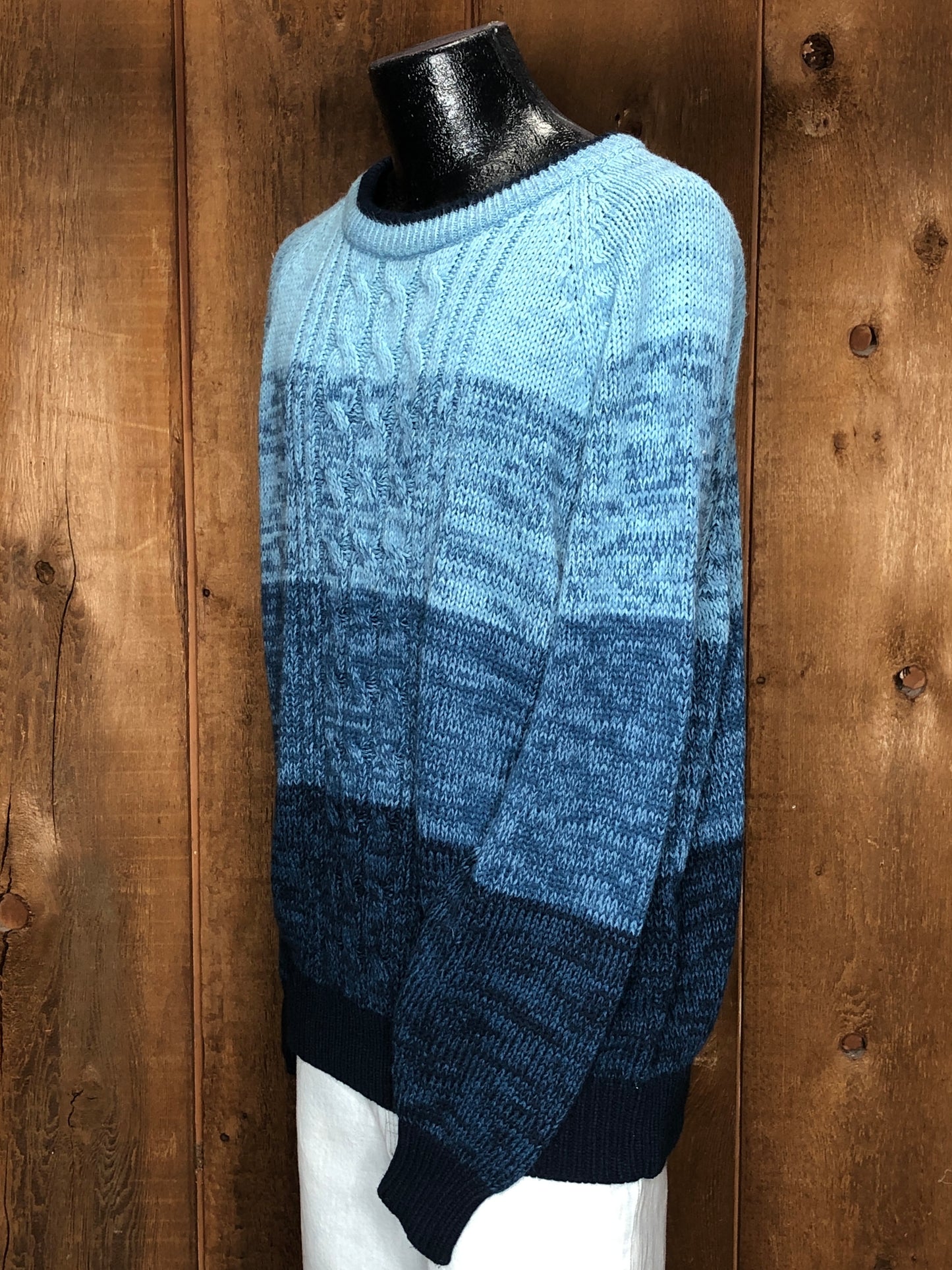 80s Graphix Blue Ombre Sweater XL