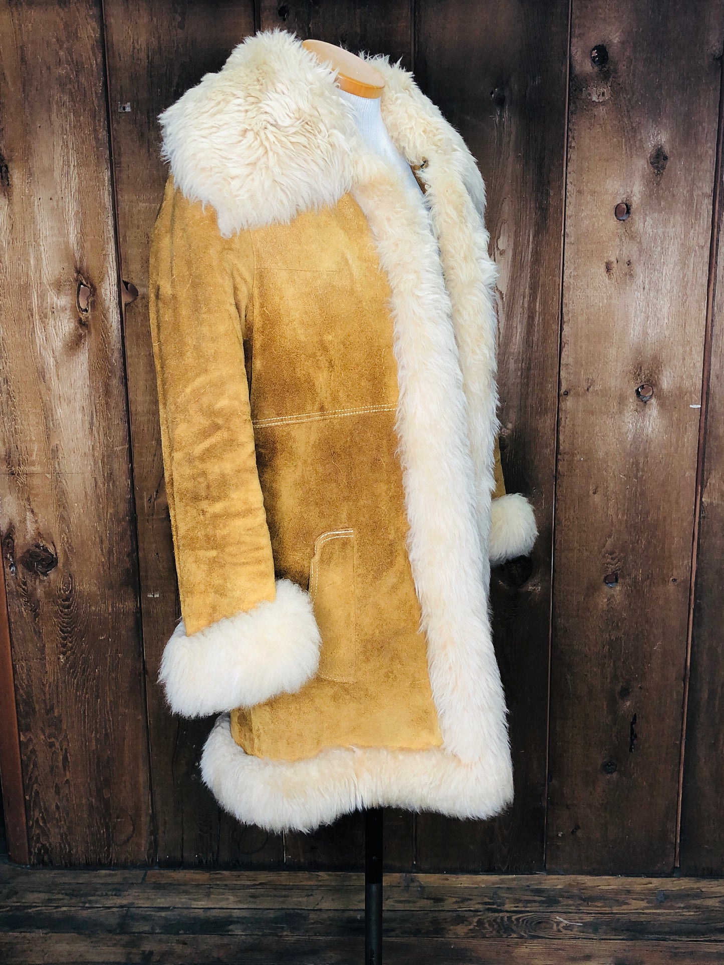 1976 Suede & Fleece Penny Lane Coat S/M