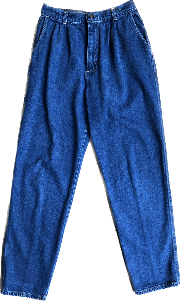 80s SIlver Unicorn Pleated Jeans   w28