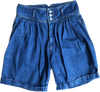 80s Jordache Micropleat Jean Shorts   w30