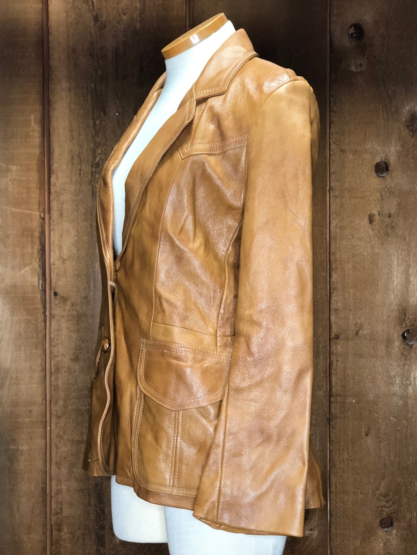 70s Tony Lama Leather Blazer M