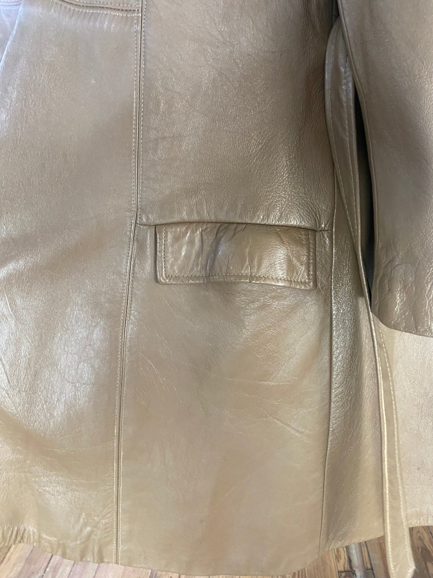 70s DanDiModes Fur & Leather Coat S
