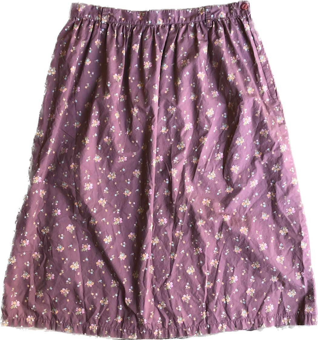 90s Eddie B. Calico Mauve Skirt W34