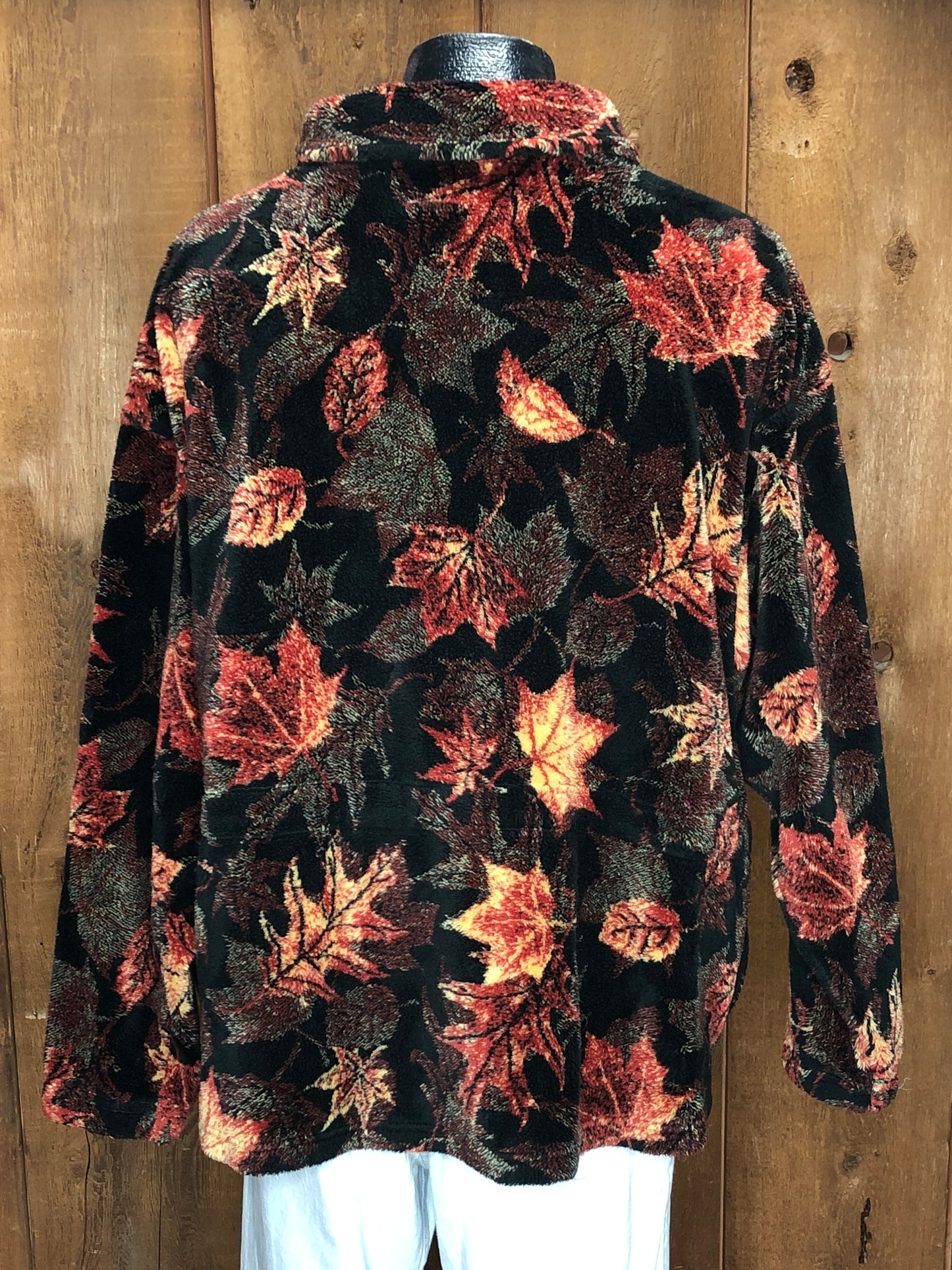 90s Awesome Wear Leaves Fuzzy Jacket XL