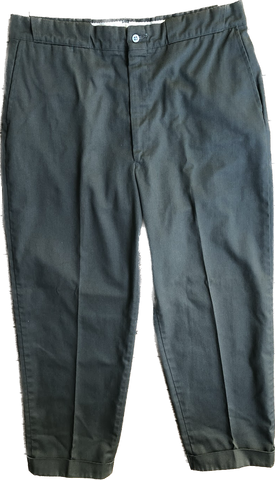 70s Olive Green Cuffed Pants       w36