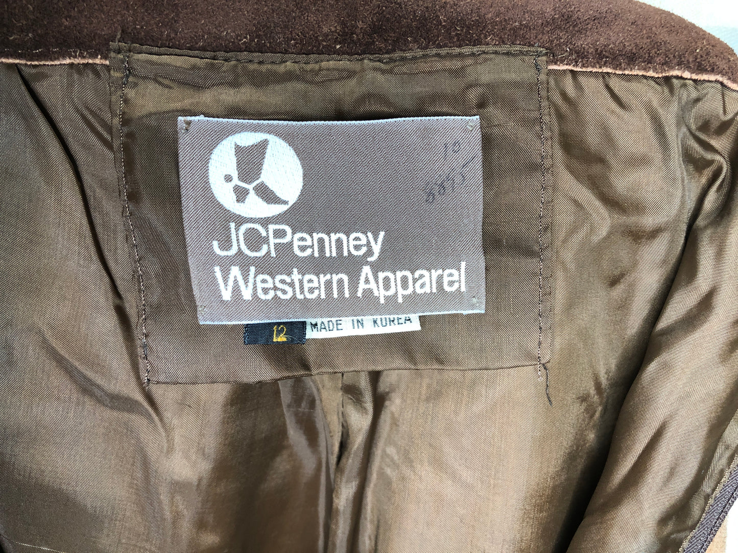 70s JCP Suede Western Skirt W28