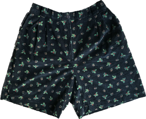 90s Counterparts Black Corduroy Holly Shorts    w31