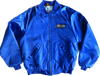 80s Pla_Jac Blue Satin Bomber Jacket     L
