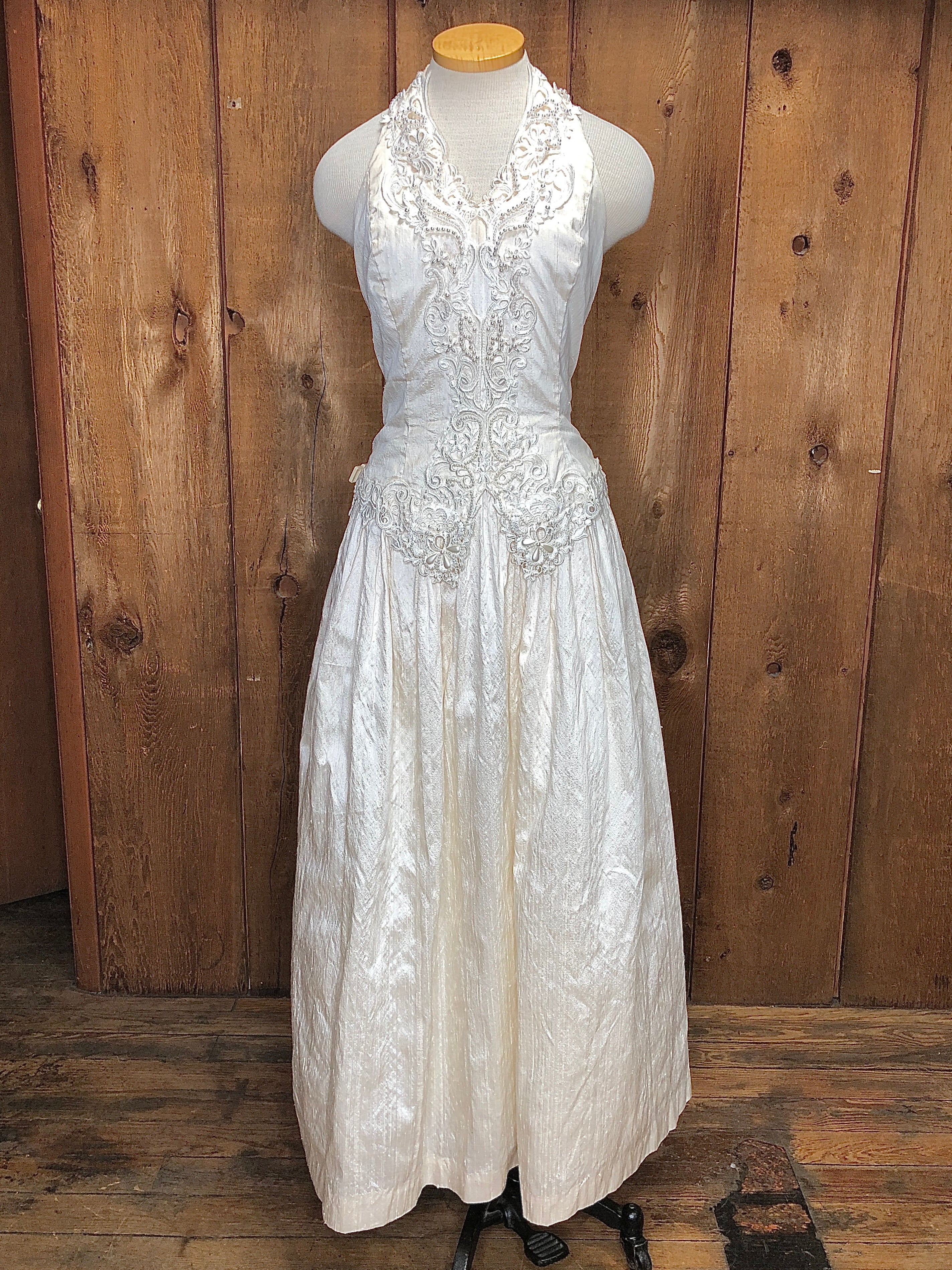 90s Jessica McClintock Bridal Silk Gown W32