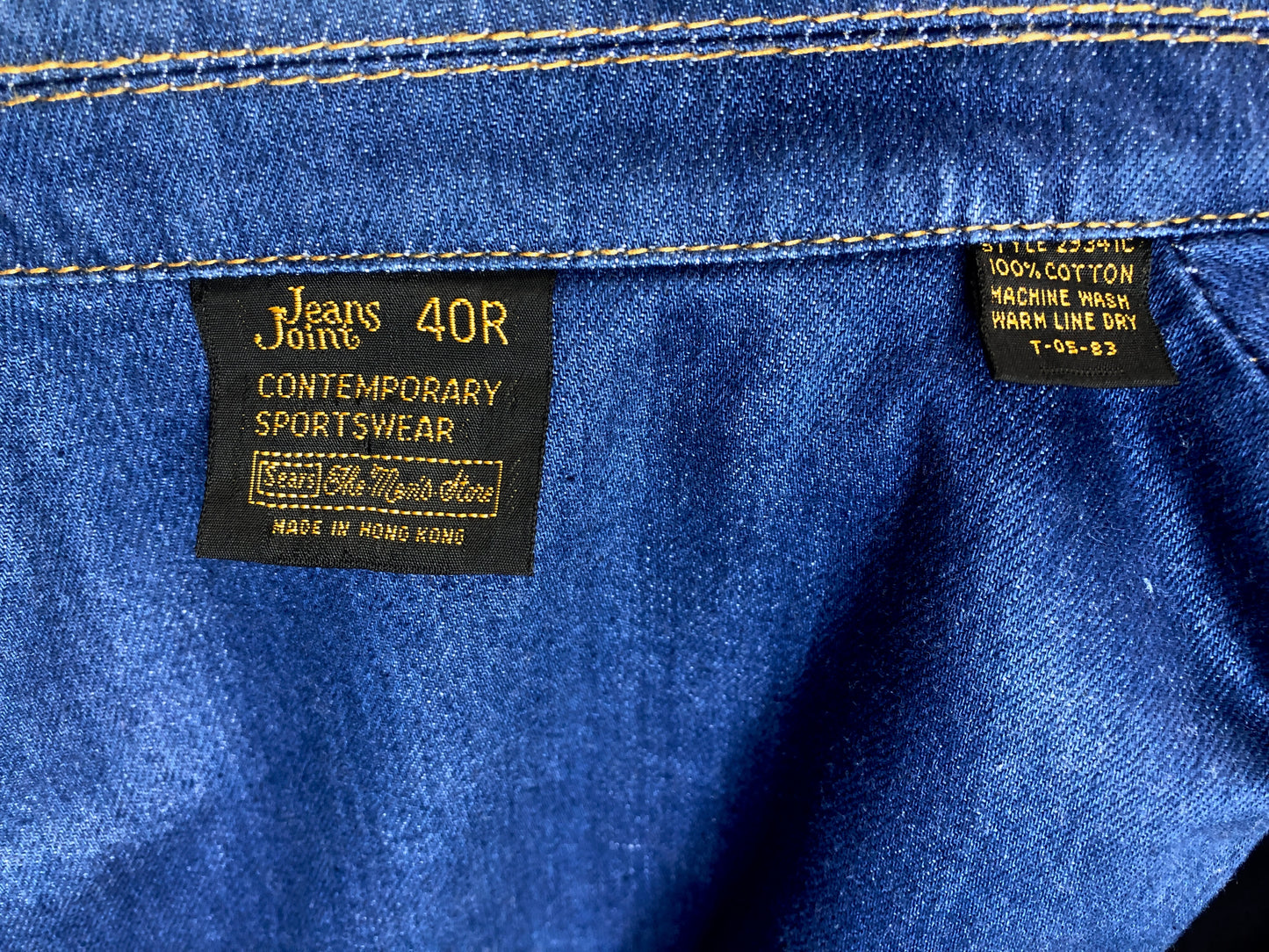 70s Jeans Joint Denim/Leather Suit W32