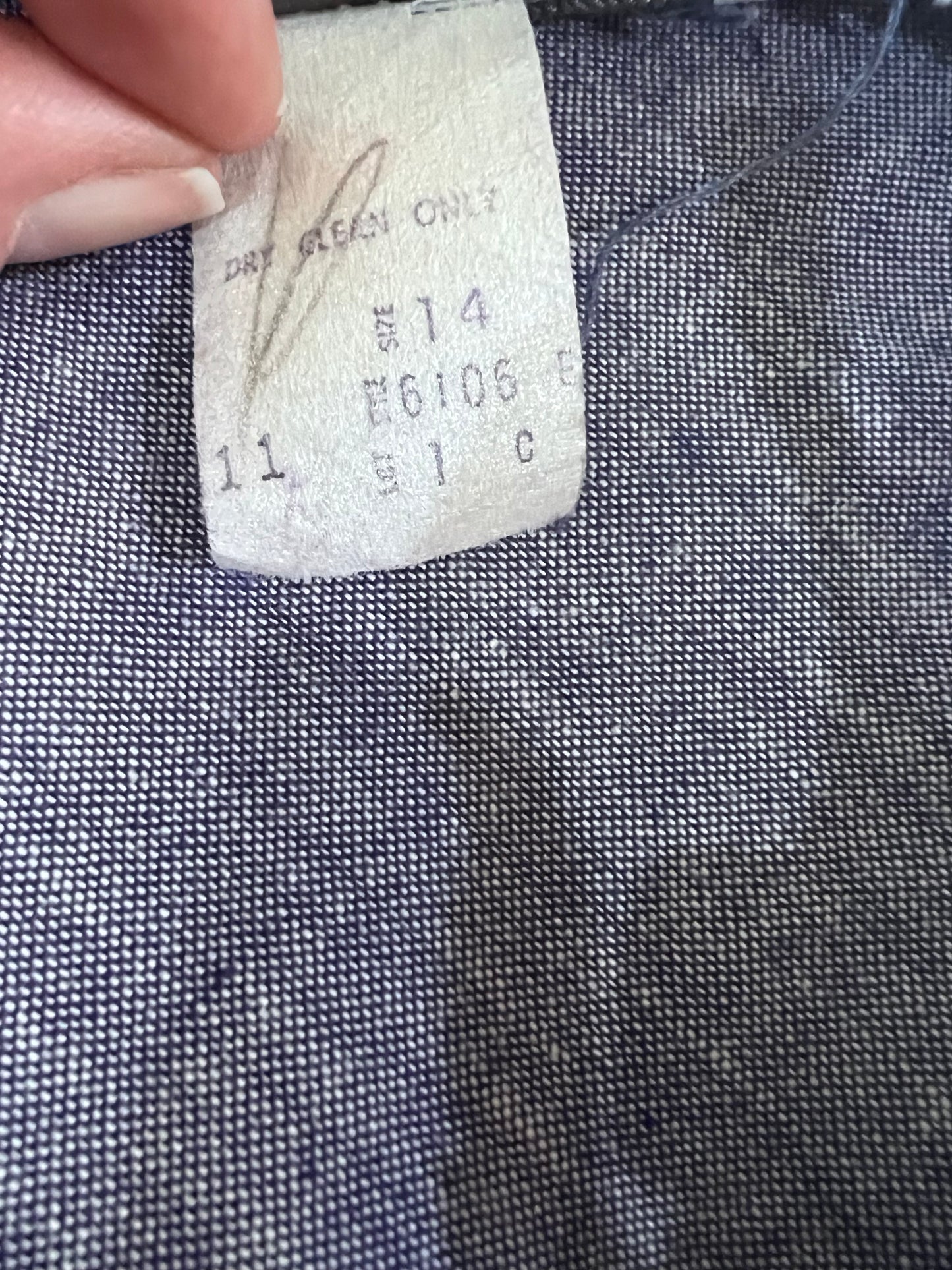 80s Chambray & White Stripes Dress W34