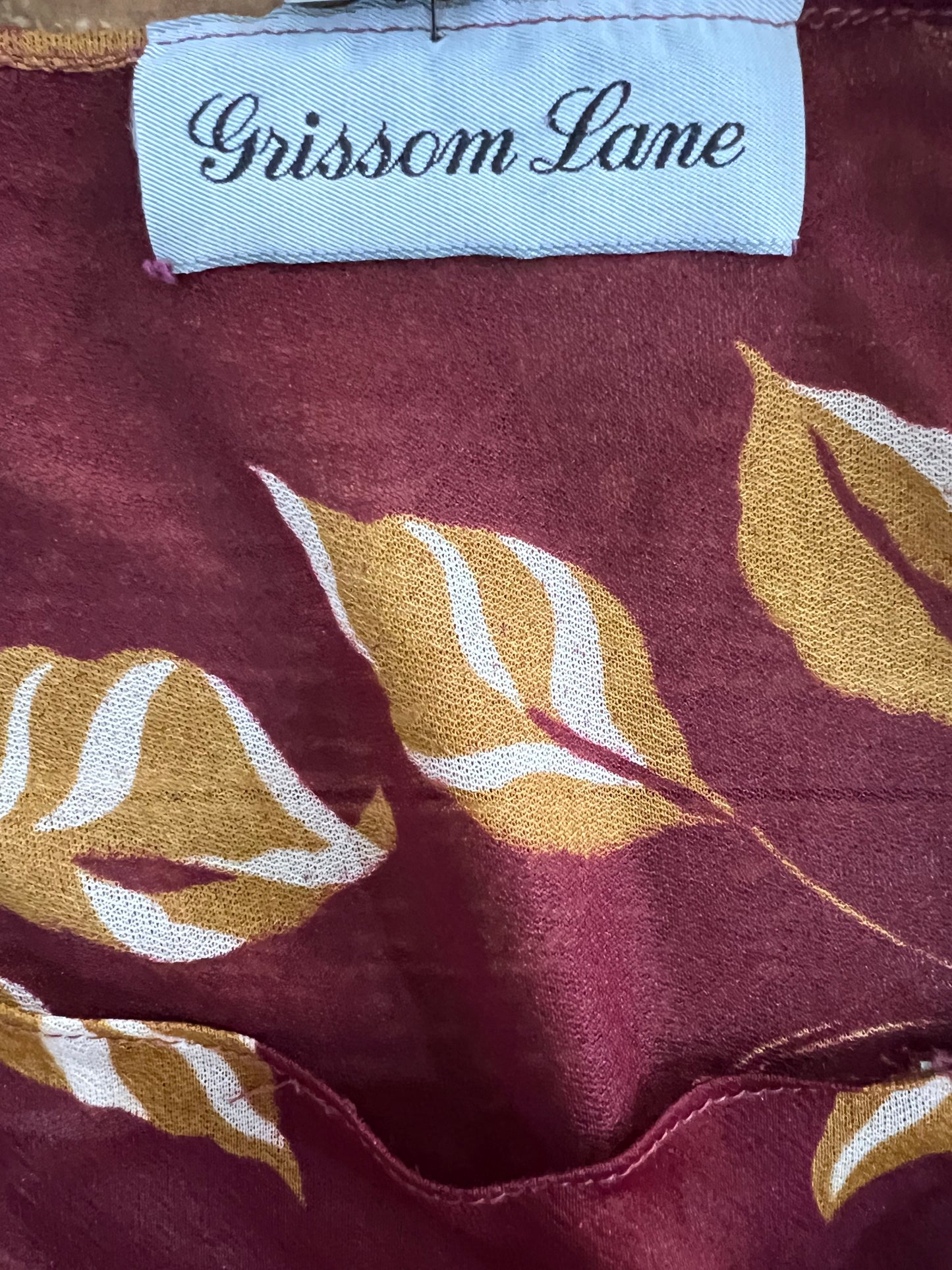 80s Purp/Yllw/Brick Sheer Dress M as is