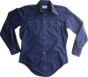 80s KMart Blue Contrast Stitched Shirt    M
