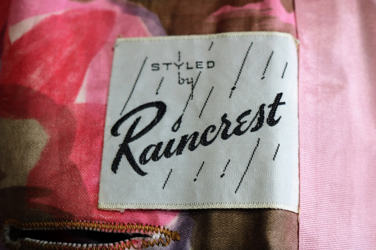 60s Raincrest Pink/Purple Floral Swing Jacket XL