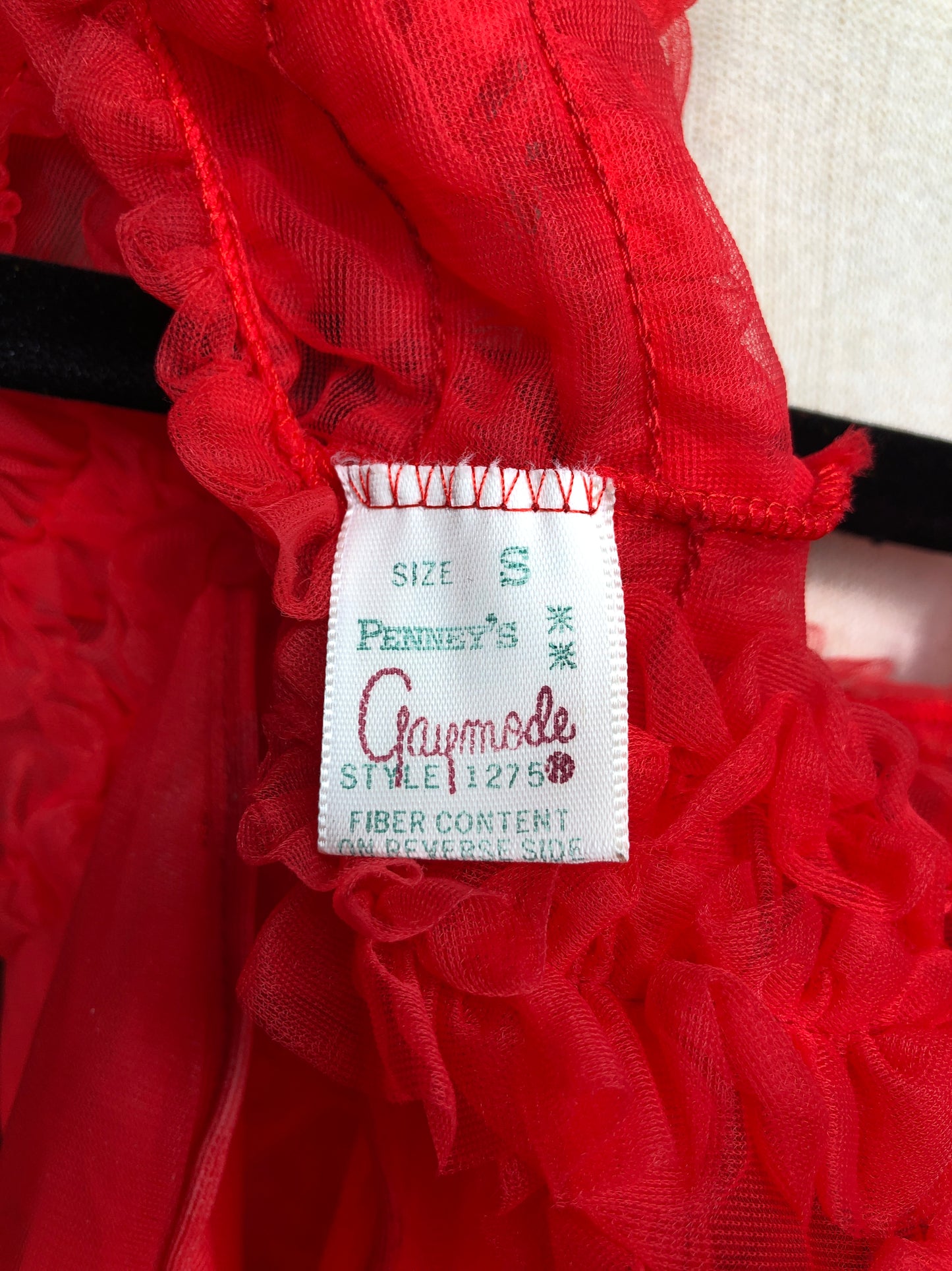 60s JCP Gaymode Red Nightie Set S