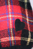 80s Karen Scott Red.Blk/Yllw Plaid Tunic Sweater       S