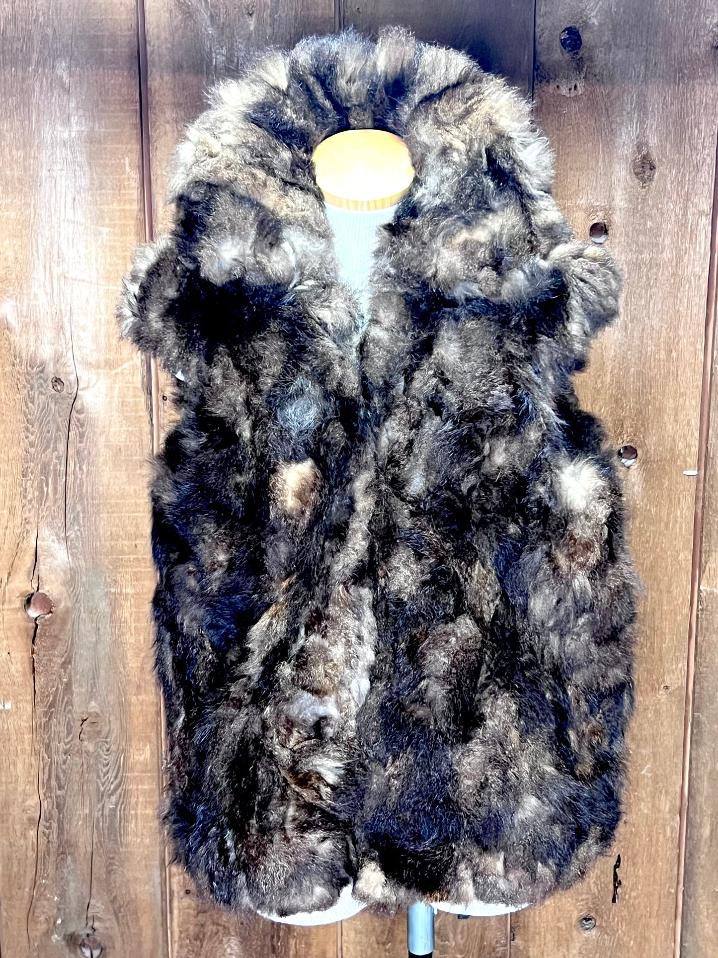 70s Opossum Fur Vest M/L