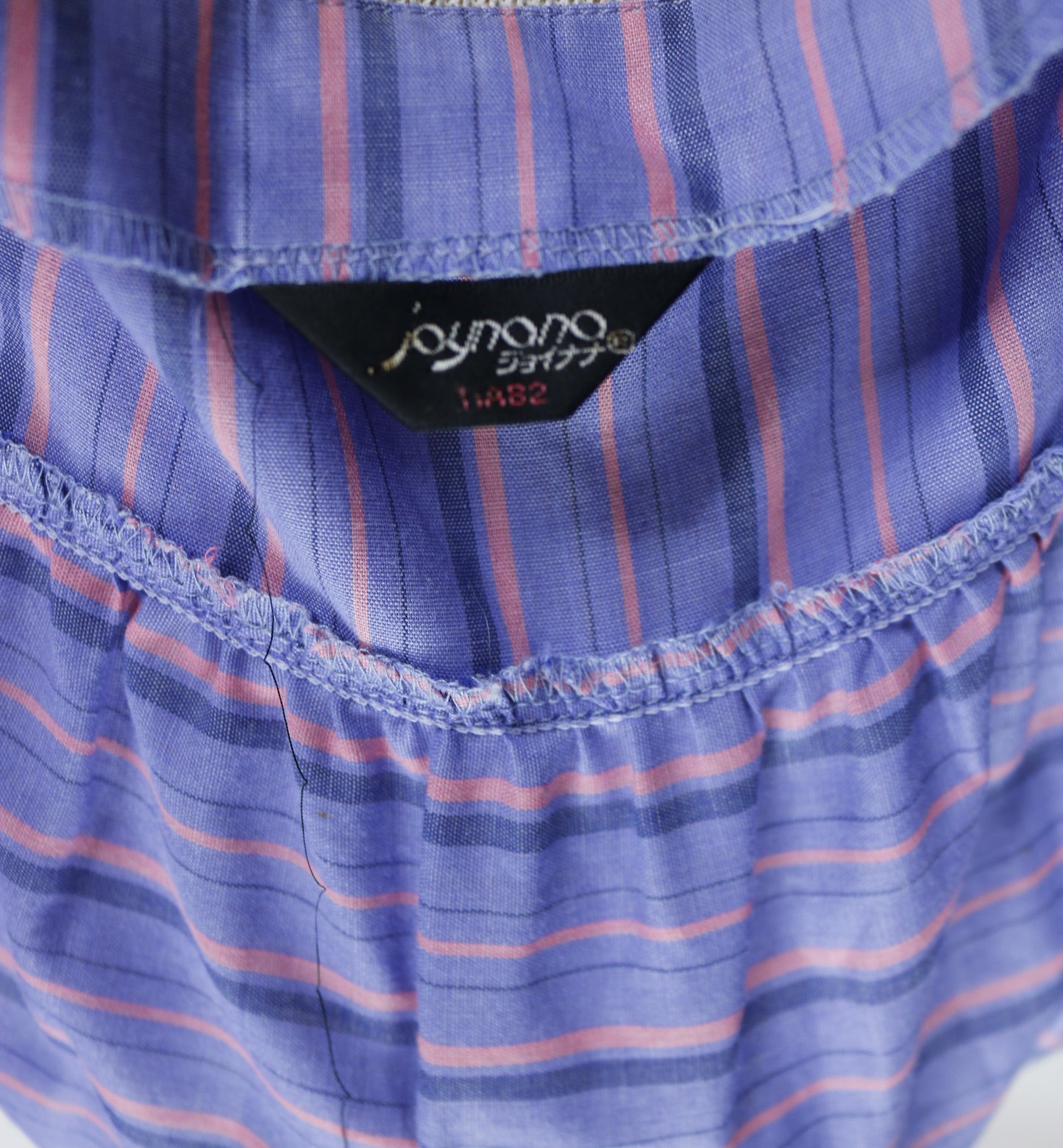 80s Joynono Purple Striped Button Front Dress S