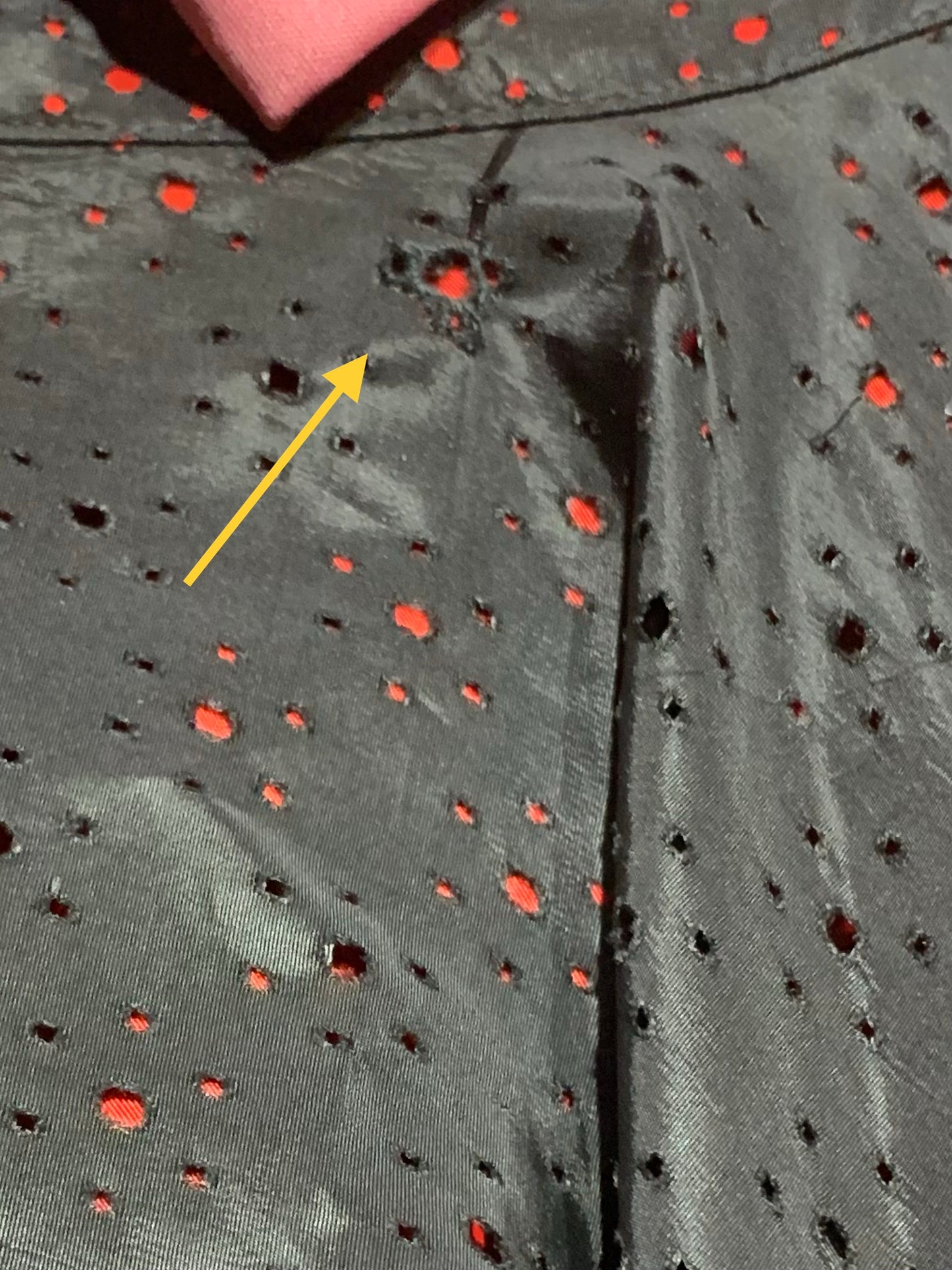 1950s Matty Sue Black on Red Swing Skirt W27