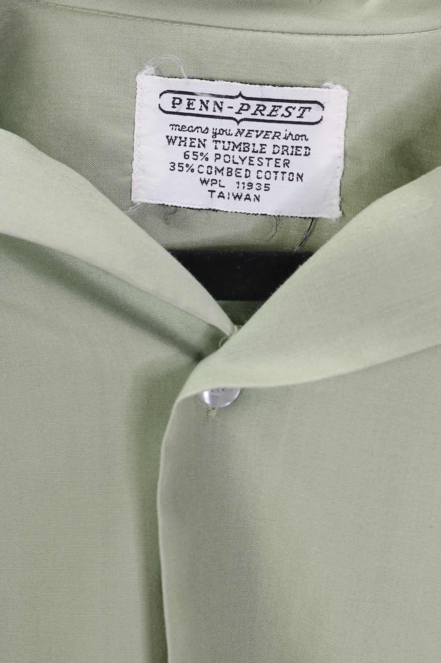 80s PennPrest Green Pocket Shirt XL