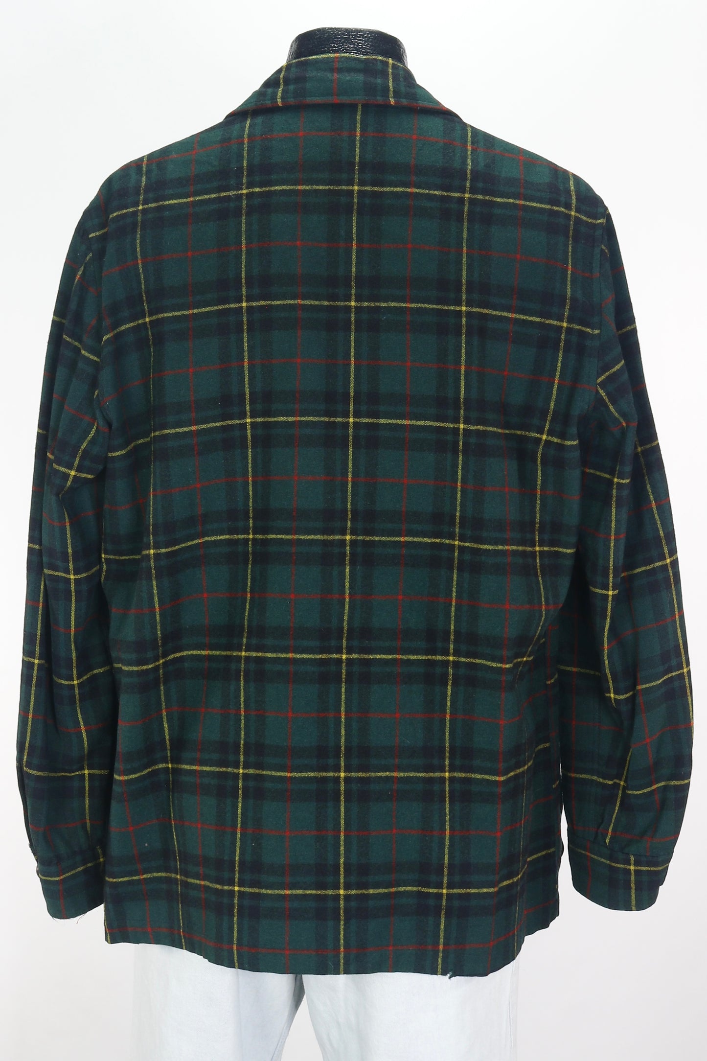 80s Pendleton Grn/Red Plaid Jacket      L