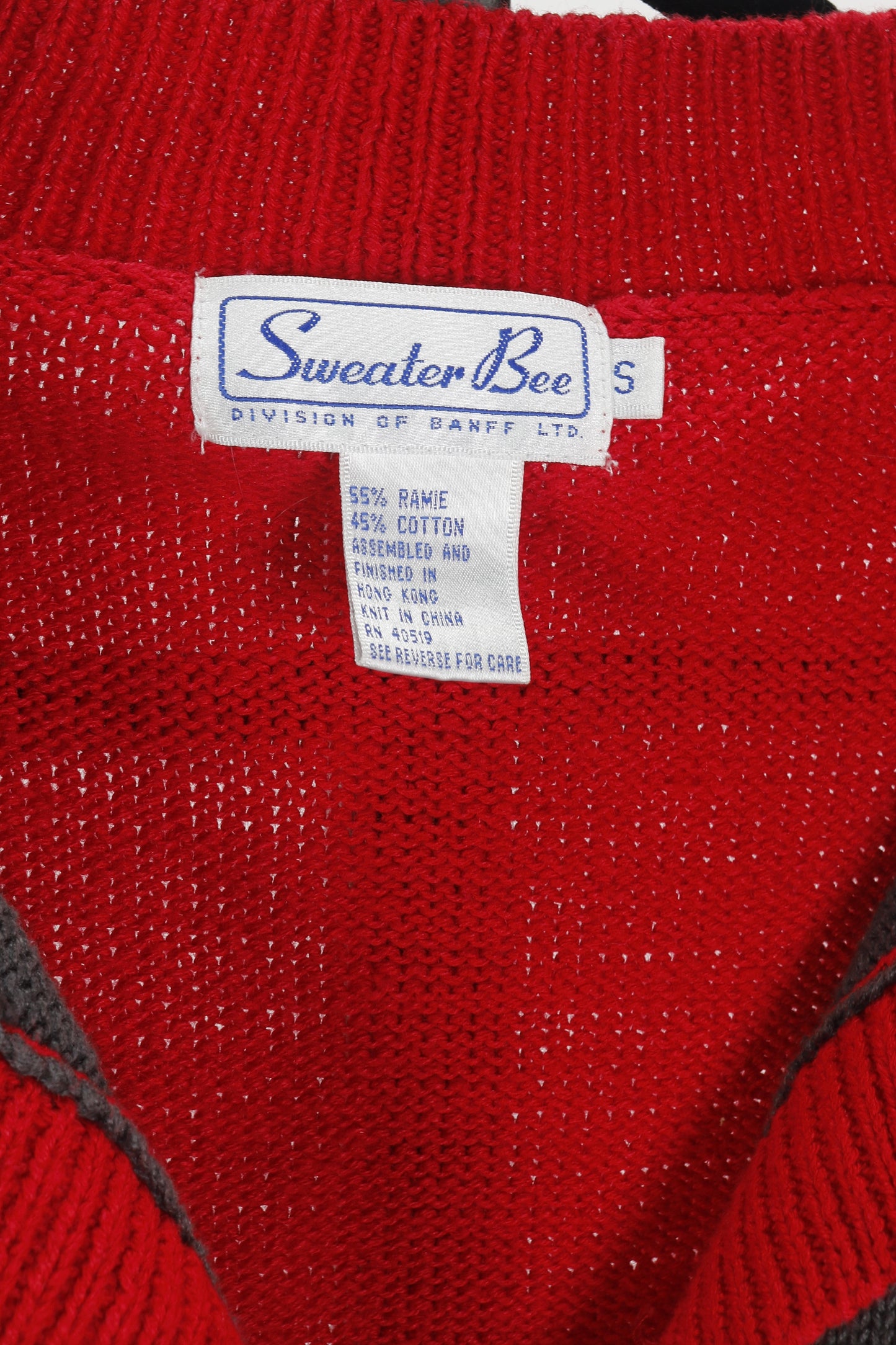 80s SweaterBee 3D Cardigan S