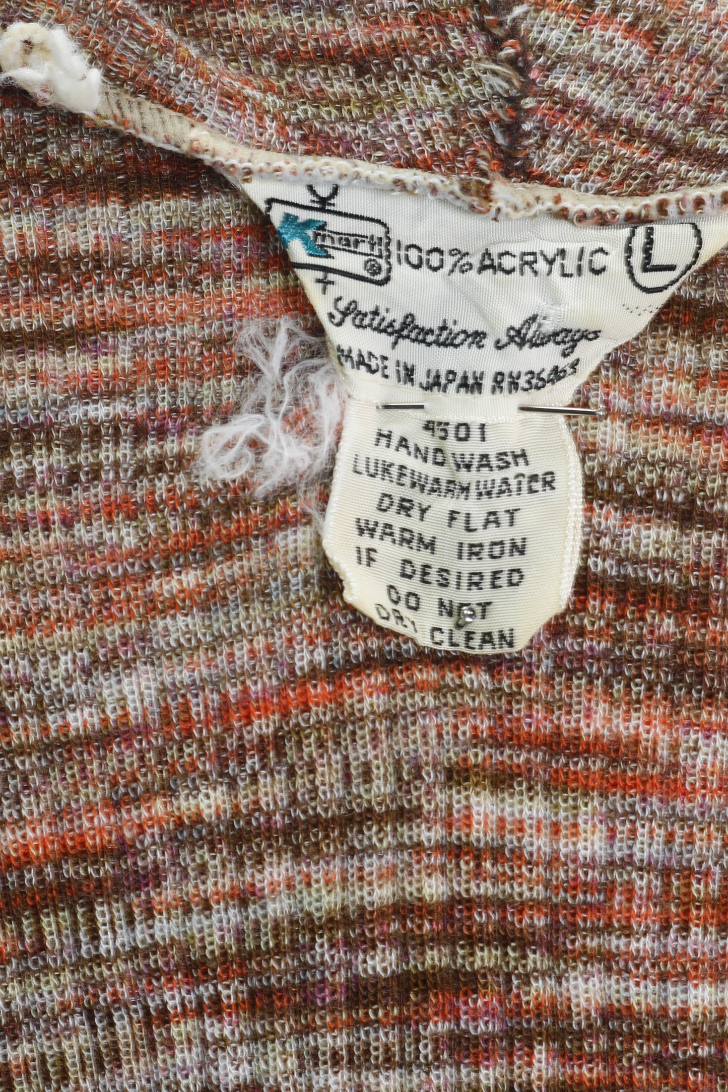 70s KMart Orange Rib Turtleneck L