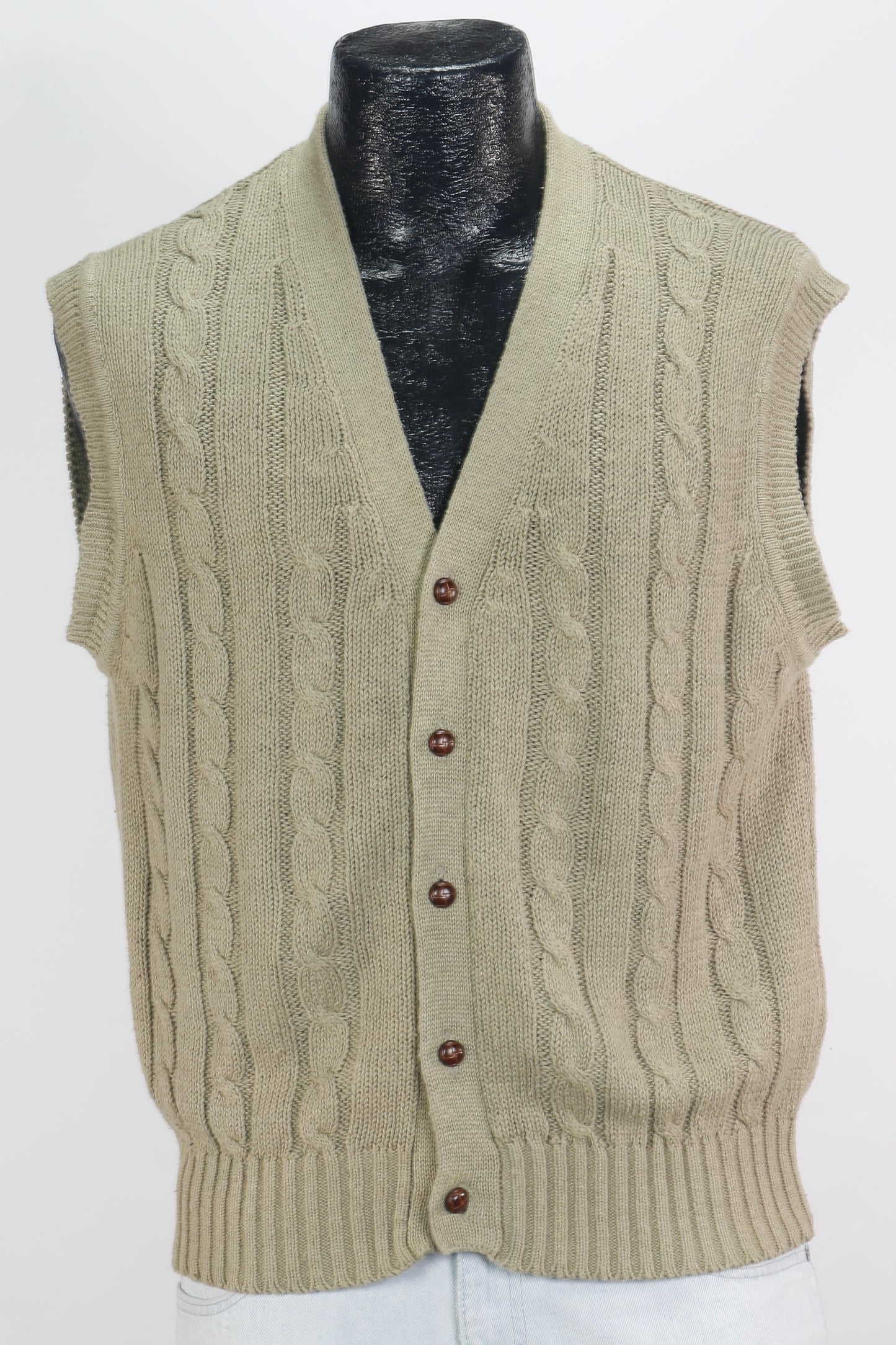 90s Oakbrook Cableknit Sweater Vest XL