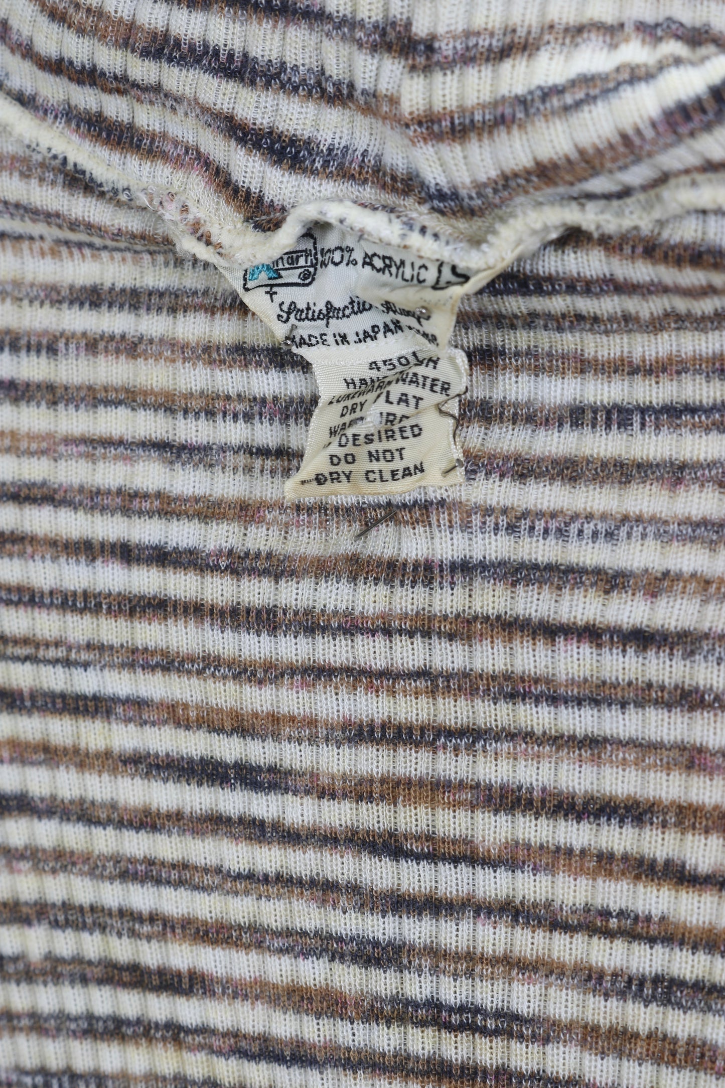 70s KMart Brwn/Gray Rib Turtleneck S