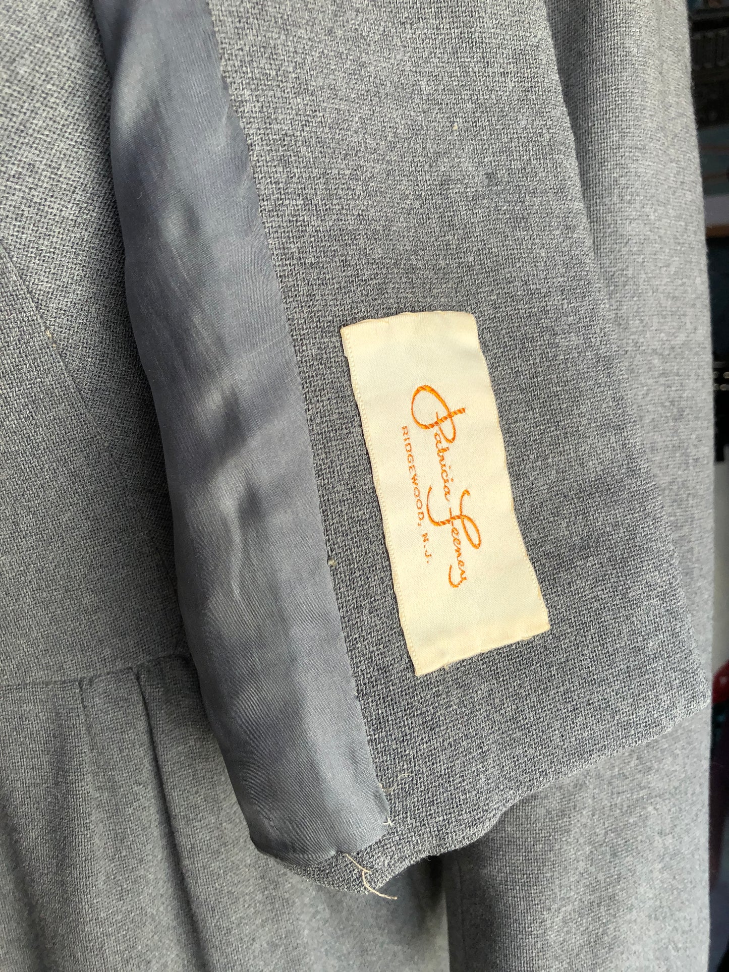 60s Patricia Feeney Gray Dress w/Blazer w30