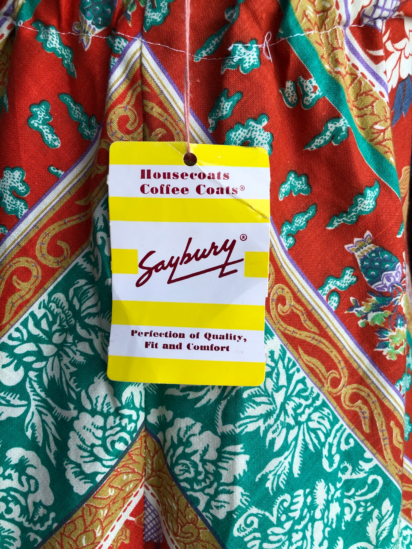 70s Saybury NOS Cotton Lounge Dress S/M