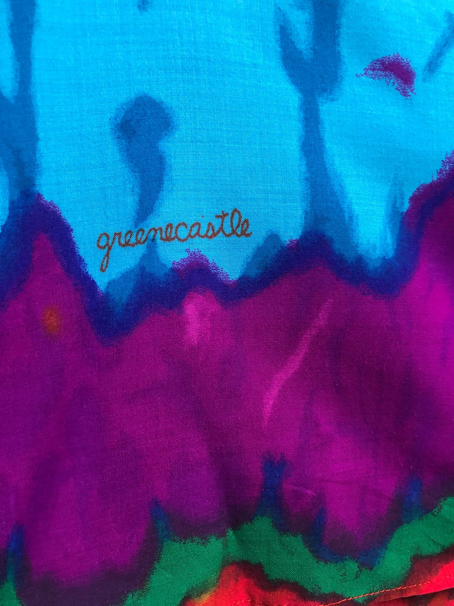 70s Greencastle Watercolor Kaftan OSFM