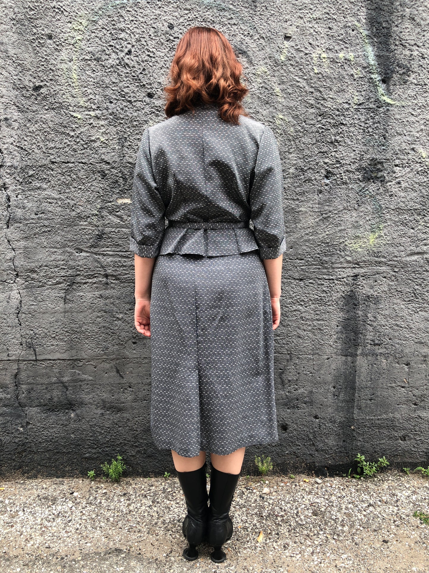 40s Velvet Collar 2Pc Set W30