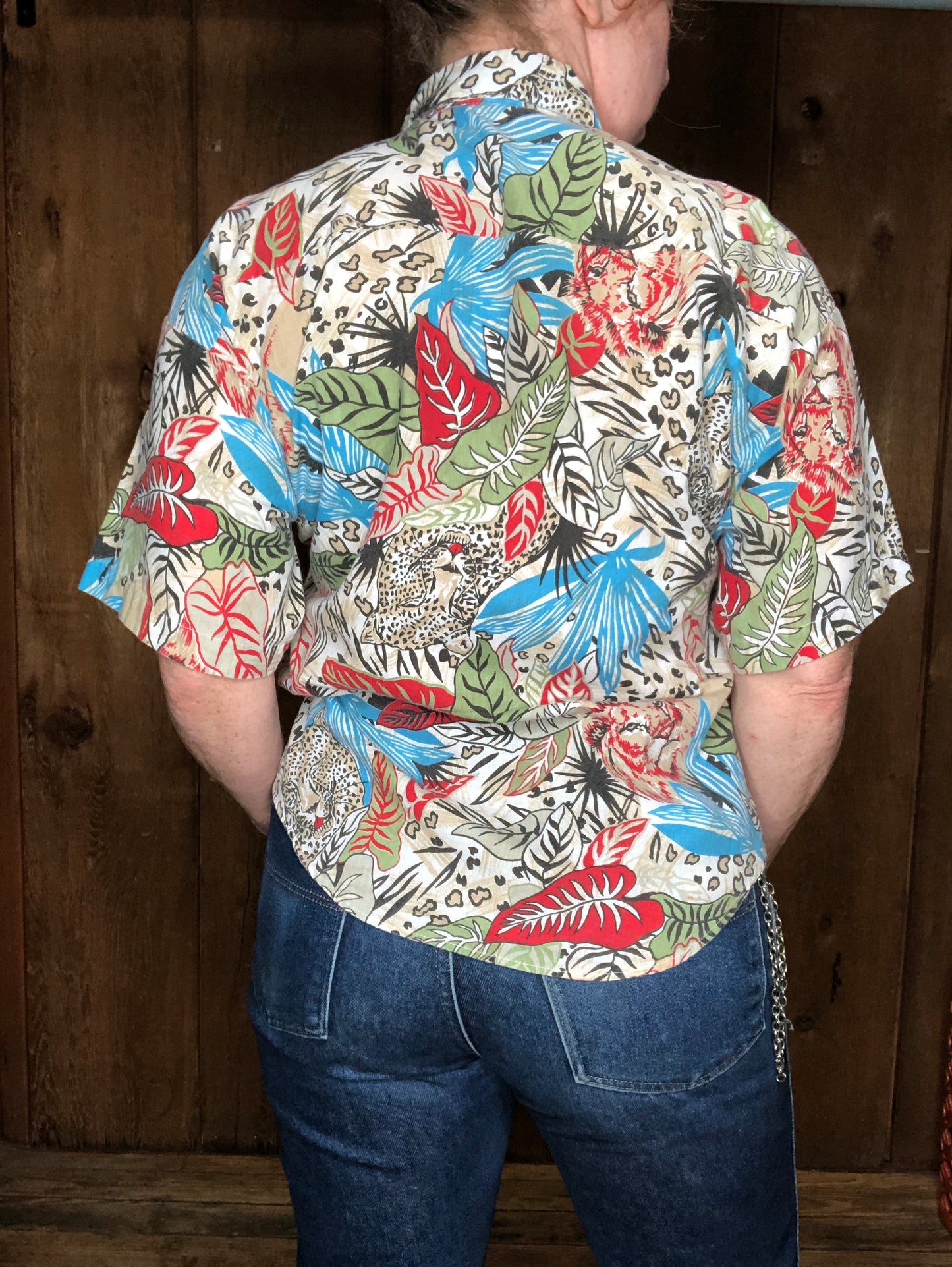 90s Red/Blue Lions Cheetahs Top M