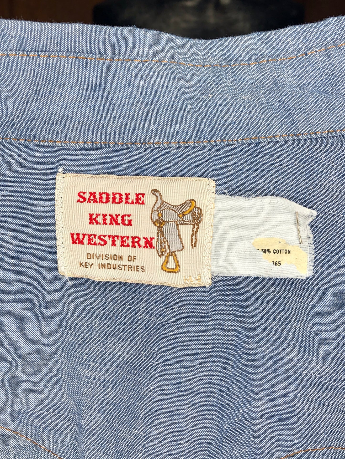 90s Saddle King Chambray Shirt XL