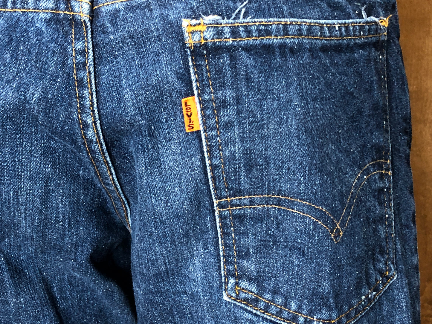 70s Levis Orange Tab Bell Jeans w32x36