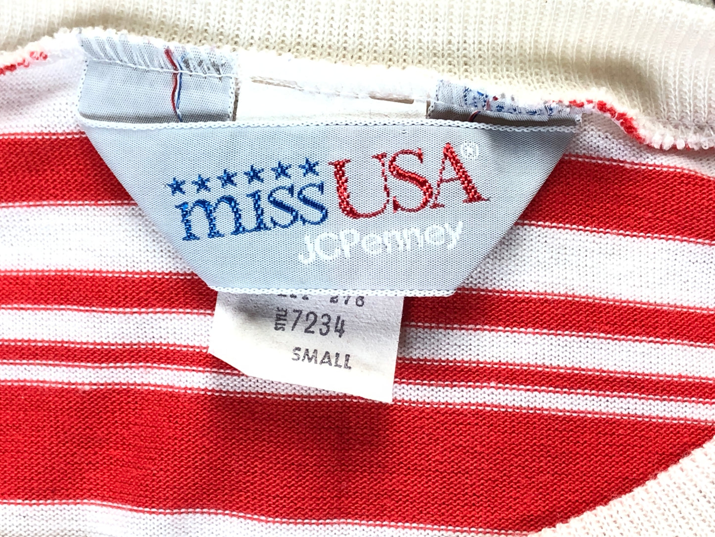 80s Sweatworks MISS USA Red Top S