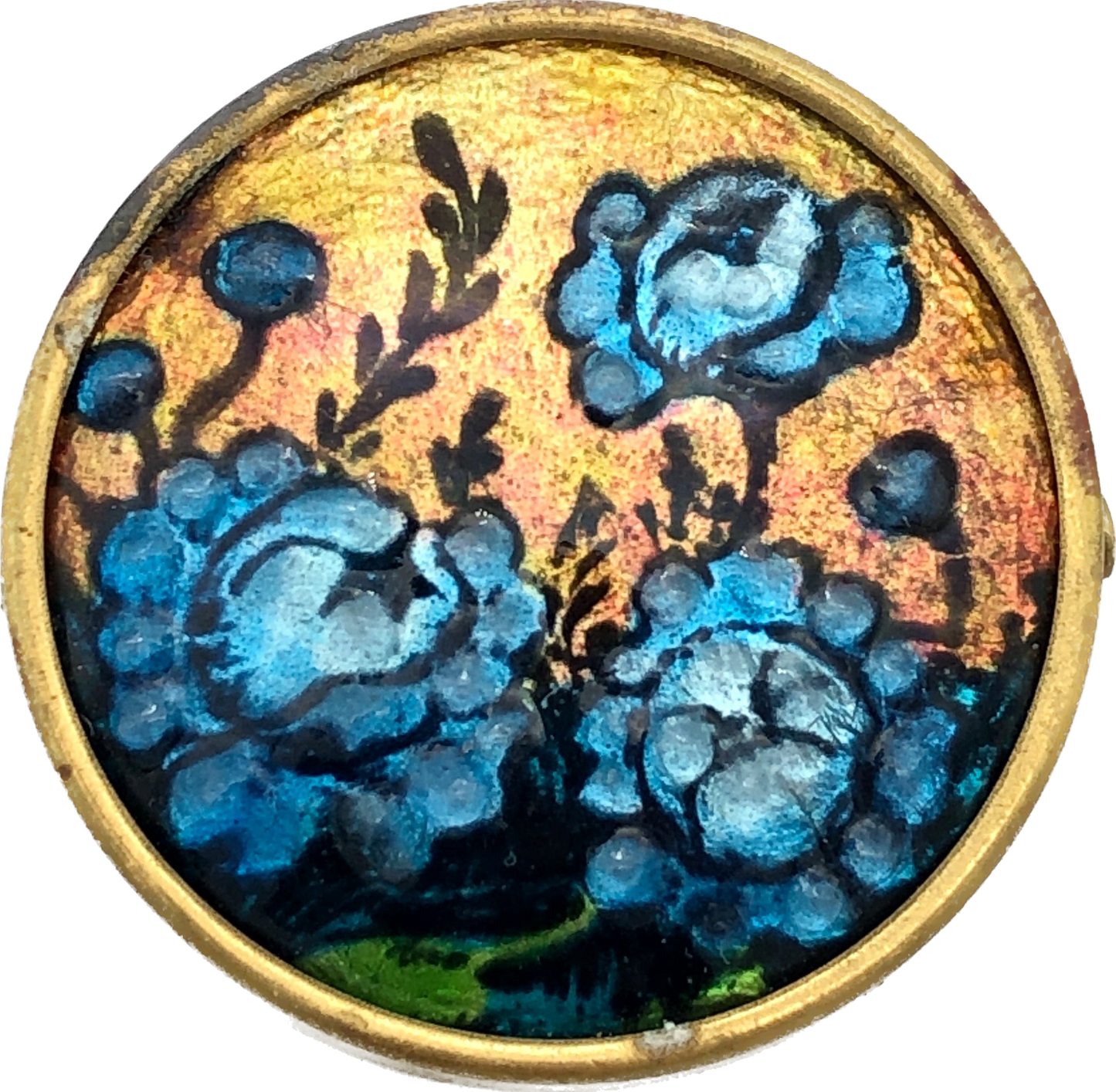 30s J. Brevers Enamel on Porcelain Fused Brooch
