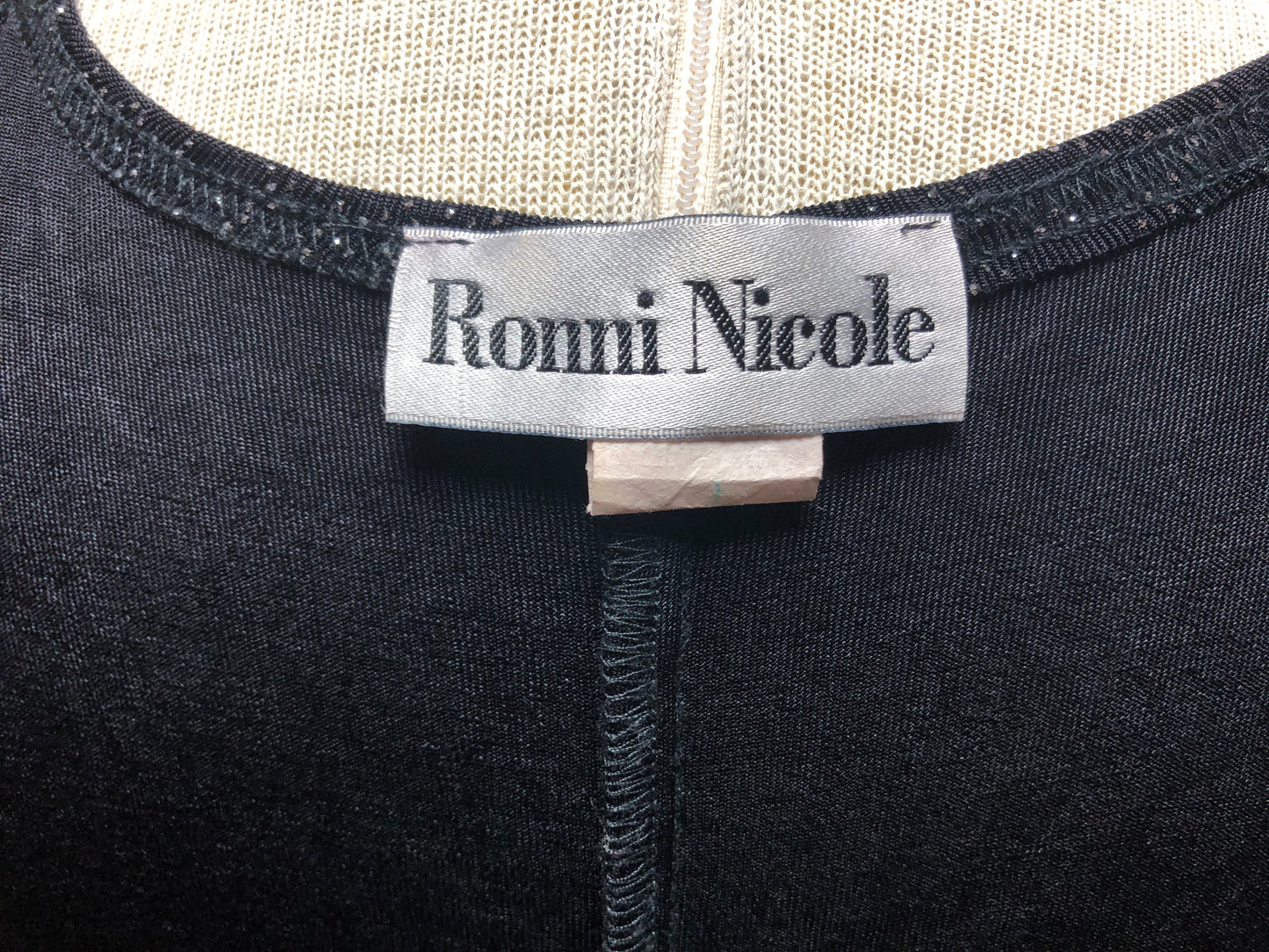 90s Ronni Nicole Blk Slinky Gown w34