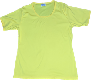 70s Banana Yellow Stretch Tee Shirt        L